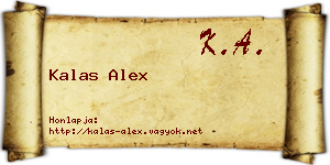 Kalas Alex névjegykártya